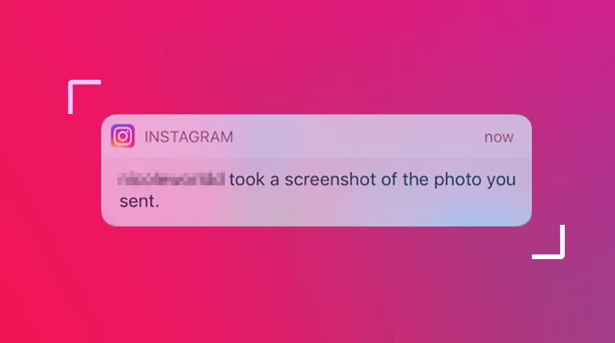 instagram notifies when you take a screenshot