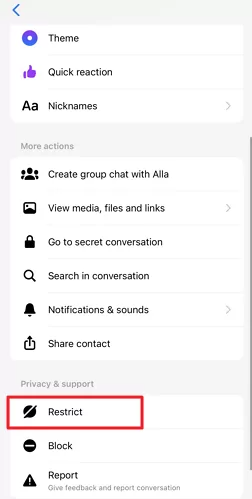 How can I know for sure if someone has restricted me on Messenger? 