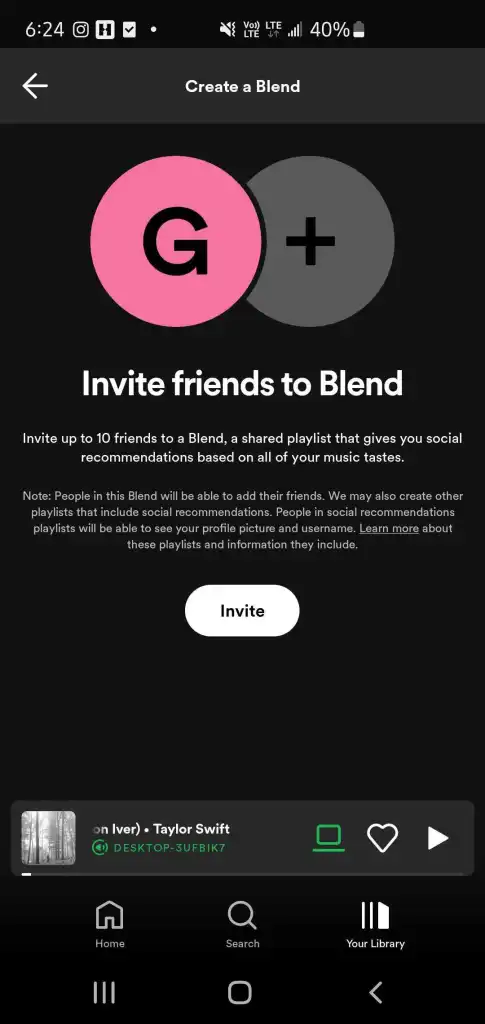 create spotify blend with friends