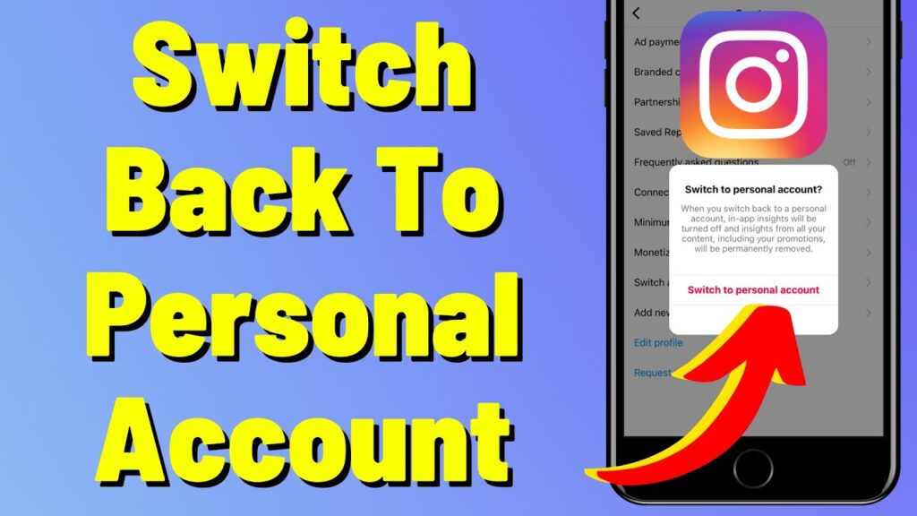 how to Switch Back to a Personal Account