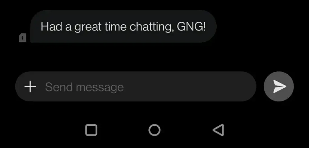 what does gng mean in text